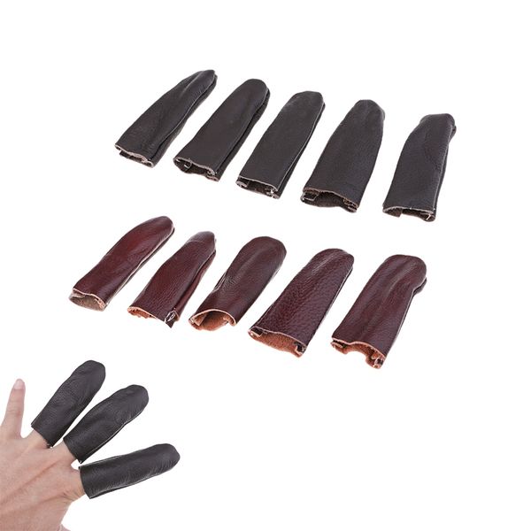 10 pieces leather finger sewing cots covers sleeves hand tool for fingers protection, Black
10 pieces leather finger sewing cots covers sleeves hand tool for fingers protection, Black