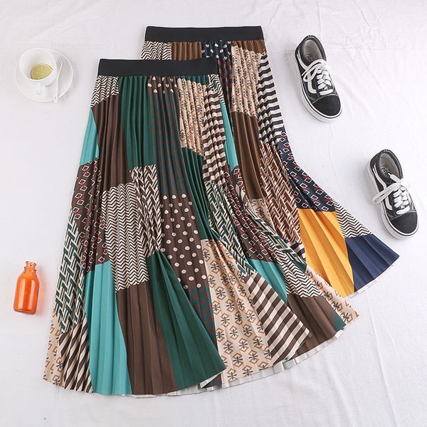 skirts vintage national style blow-up color print organ pleated skirt fashion temperament set high waist pleat a word middle long, Black
skirts vintage national style blow-up color print organ pleated skirt fashion temperament set high waist pleat a word middle long, Black