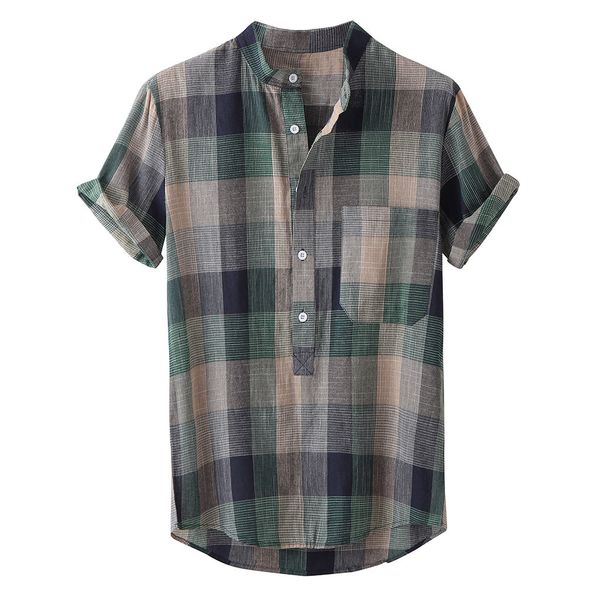 2019 summer hawaiian shirt men print stand collar short sleeve plaid casual blouse fashion pullovers men beach tropical shirts, White;black
2019 summer hawaiian shirt men print stand collar short sleeve plaid casual blouse fashion pullovers men beach tropical shirts, White;black