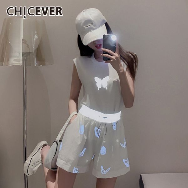 chicever бабочки pattern hit цвет женские костюмы o шеи tank рукавов футболки высокой талией шорты свободный размер two piece set женщин, White
chicever бабочки pattern hit цвет женские костюмы o шеи tank рукавов футболки высокой талией шорты свободный размер two piece set женщин, White