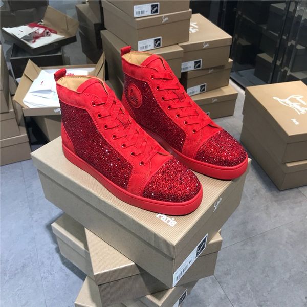 version luxury fashion rivet men's shoes stitching graffiti high-shoes red bottom couple rhinestone women's shoes size 35-47 17, Black
version luxury fashion rivet men's shoes stitching graffiti high-shoes red bottom couple rhinestone women's shoes size 35-47 17, Black