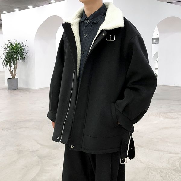 winter thick jacket men's warm fashion parka men solid color casual lapel coat man streetwear loose cotton jacket male clothes, Black
winter thick jacket men's warm fashion parka men solid color casual lapel coat man streetwear loose cotton jacket male clothes, Black