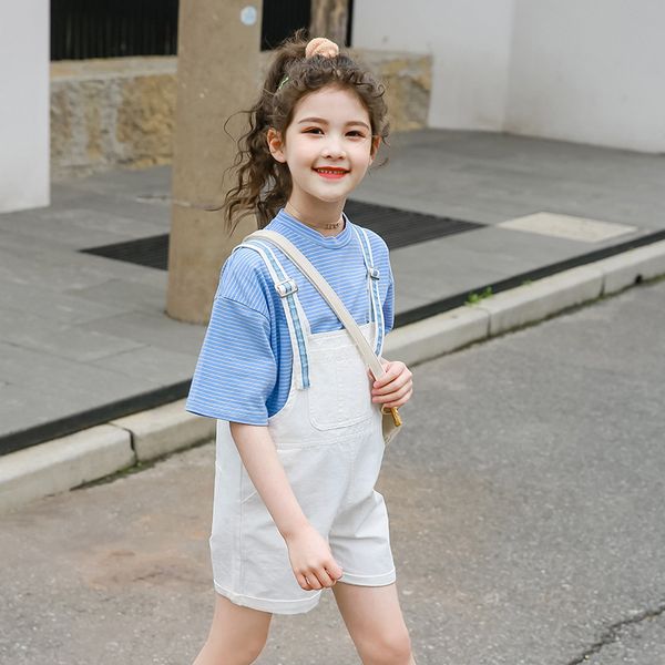 clothing sets children's girls' suit summer 2021 korean style big girls short sleeve tee shirts+ overalls suspender trousers, White
clothing sets children's girls' suit summer 2021 korean style big girls short sleeve tee shirts+ overalls suspender trousers, White