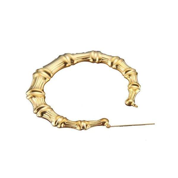 women hip-hop gold polished large bamboo pattern hoop bar, party, pair earrings for bar club party, Golden
women hip-hop gold polished large bamboo pattern hoop bar, party, pair earrings for bar club party, Golden