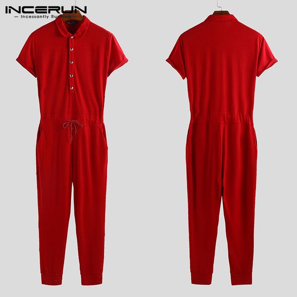 incerun men jumpsuit solid shortsleeve slim bodybuilding pants rompers workout tracksuit overalls men 2020 streetwear plus size, Black
incerun men jumpsuit solid shortsleeve slim bodybuilding pants rompers workout tracksuit overalls men 2020 streetwear plus size, Black