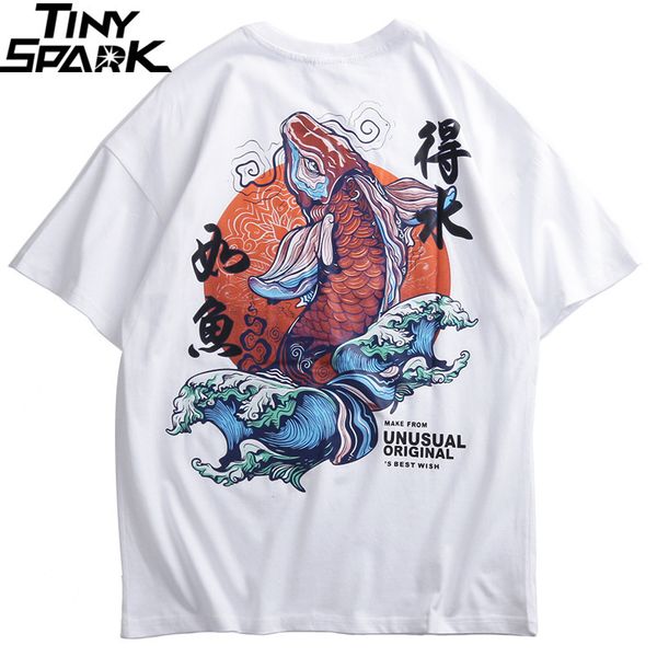 men hip hop tshirt streetwear retro chinese character t shirt koi fish print white tees 2019 summer harajuku t-shirt cotton y19072201, White;black
men hip hop tshirt streetwear retro chinese character t shirt koi fish print white tees 2019 summer harajuku t-shirt cotton y19072201, White;black
