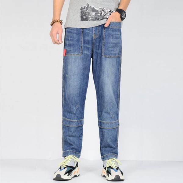 jeans men baggy hip hop harem jeans plus size stretch loose tapered jogger men's cotton breathable denim trousers, Blue
jeans men baggy hip hop harem jeans plus size stretch loose tapered jogger men's cotton breathable denim trousers, Blue