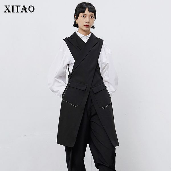 xitao hollow out sleeveless vest women fashion new 2019 single button pocket black long elegant small fresh elegant vest dmy1173, Black;white
xitao hollow out sleeveless vest women fashion new 2019 single button pocket black long elegant small fresh elegant vest dmy1173, Black;white
