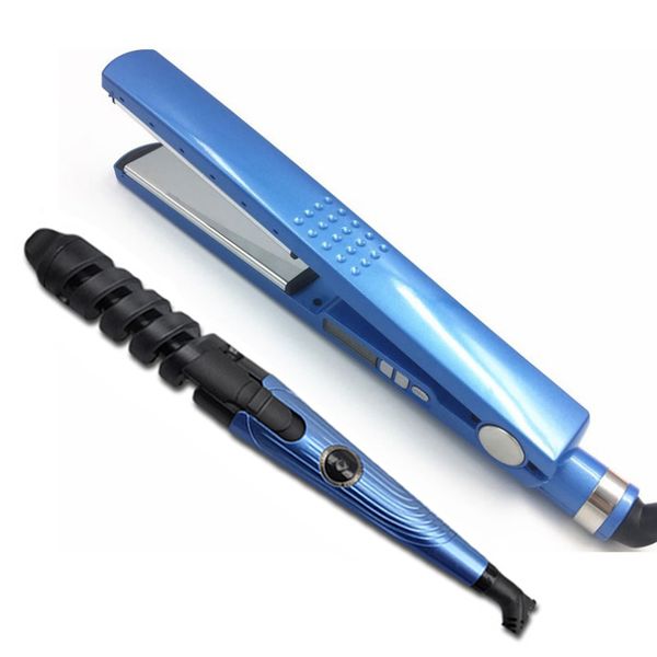 2 in 1 hair straightener and curler flat iron chapinha titanium profissional plates set salon barber curling iron fast style
2 in 1 hair straightener and curler flat iron chapinha titanium profissional plates set salon barber curling iron fast style