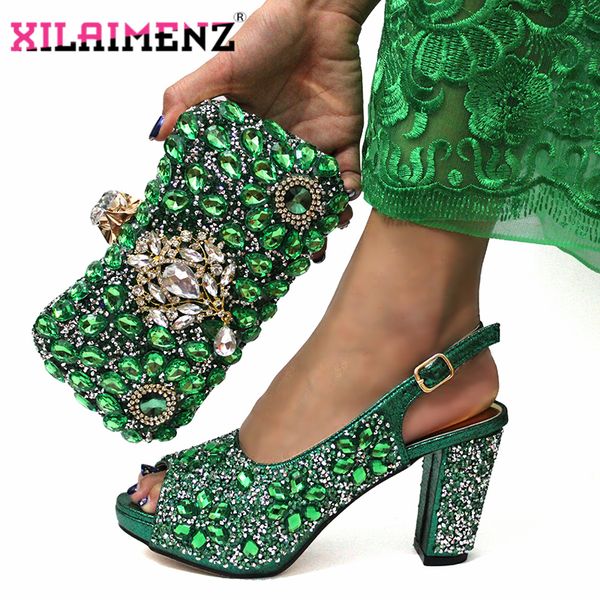 comfortable heels italian women shoes and bag for wedding party in geen color decorate with rhinestone sandals, Black
comfortable heels italian women shoes and bag for wedding party in geen color decorate with rhinestone sandals, Black