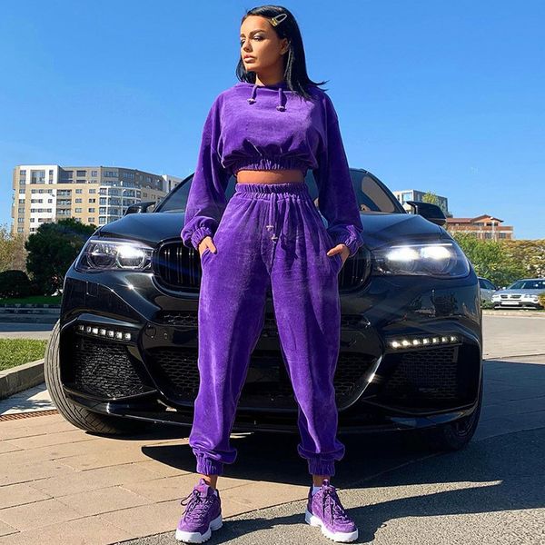 solid fuzzy womens designer tracksuits fashion defined hooded two piece outfits casual long sleeve pullover, Gray
solid fuzzy womens designer tracksuits fashion defined hooded two piece outfits casual long sleeve pullover, Gray