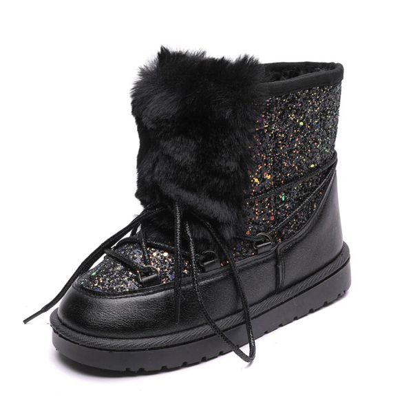 children snow boots winter girls boot sequins cotton shoes kid' boat plus velvet baby warm cotton boots, Black;grey
children snow boots winter girls boot sequins cotton shoes kid' boat plus velvet baby warm cotton boots, Black;grey