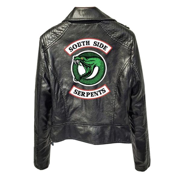 southside riverdale печать логотипа змеи розовый / черный pu кожа куртки женщины riverdale змеи streetwear кожаное пальто, Black;brown
southside riverdale печать логотипа змеи розовый / черный pu кожа куртки женщины riverdale змеи streetwear кожаное пальто, Black;brown