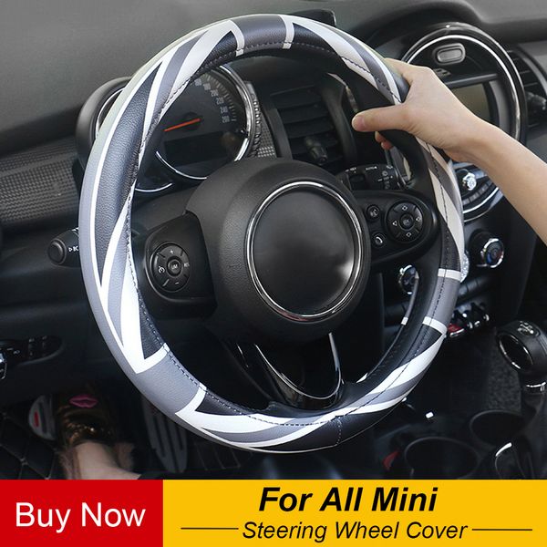 universal union jack 38cm pu leather car steering wheel cover decoration for mini cooper jcw s clubman countryman car styling
universal union jack 38cm pu leather car steering wheel cover decoration for mini cooper jcw s clubman countryman car styling
