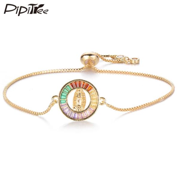 pipitree virgin mary charm bracelet femme religious round circle multicolor cubic zirconia bracelets for women chain jewelry, Golden;silver
pipitree virgin mary charm bracelet femme religious round circle multicolor cubic zirconia bracelets for women chain jewelry, Golden;silver