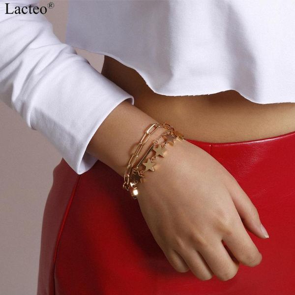 lacteo 3pcs/set punk gold color star chain bangle bracelet jewelry 2020 for women hip hop cross chain stick charm bracelet, Black
lacteo 3pcs/set punk gold color star chain bangle bracelet jewelry 2020 for women hip hop cross chain stick charm bracelet, Black