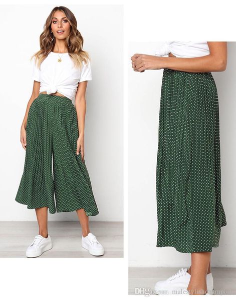 designer womens dot pant fashion loose bootcut capris casual womens solid color pants, Black;white
designer womens dot pant fashion loose bootcut capris casual womens solid color pants, Black;white