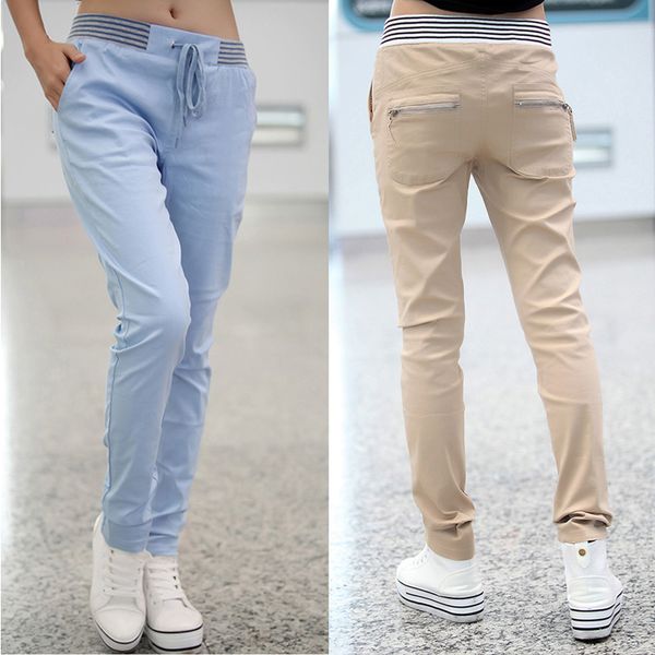 women casual harem pants plus size black blue khaki femme pantalon cargo pants elastic waist loose trousers ladies leggings 2019, Black;white
women casual harem pants plus size black blue khaki femme pantalon cargo pants elastic waist loose trousers ladies leggings 2019, Black;white