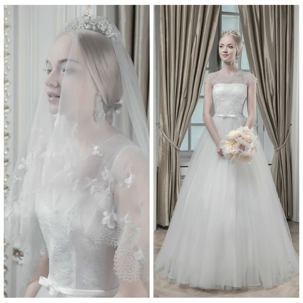 jewel short sleeves lace princess a-line wedding dresses 2019 modest tulle skirt bridal gowns formal robe de mariage plus size, White
jewel short sleeves lace princess a-line wedding dresses 2019 modest tulle skirt bridal gowns formal robe de mariage plus size, White