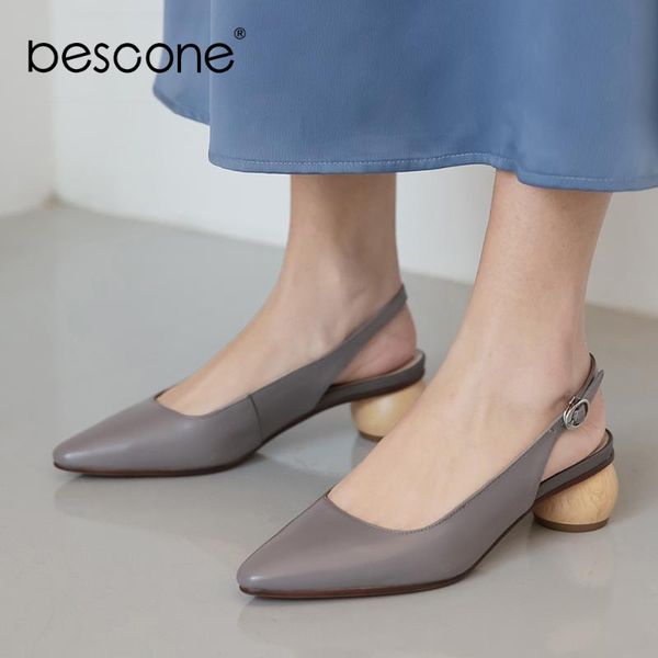 bescone new concise women pumps office cow leather back buckle strap high strange heel shoes slingbacks pumps bo595, Black
bescone new concise women pumps office cow leather back buckle strap high strange heel shoes slingbacks pumps bo595, Black