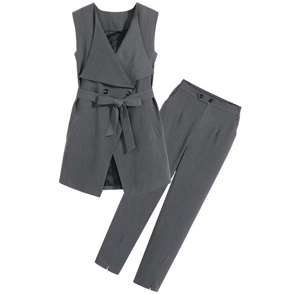 two-piece high-quality women's spring and autumn new suit jacket two-piece vest jacket pants suit nine-point pants slim spring, White
two-piece high-quality women's spring and autumn new suit jacket two-piece vest jacket pants suit nine-point pants slim spring, White