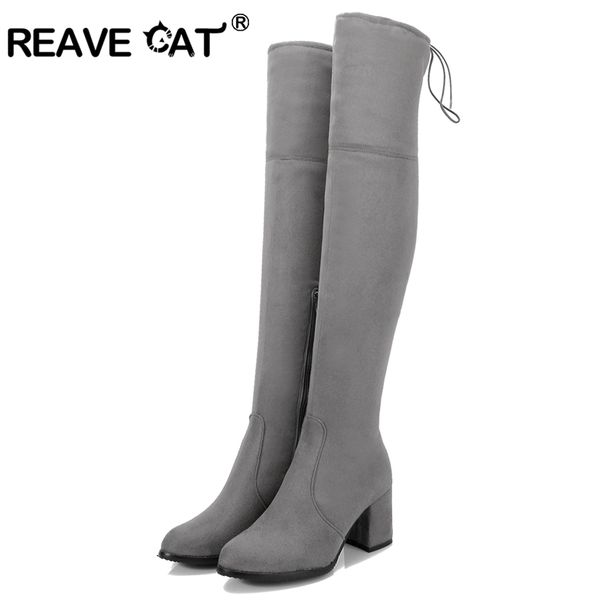 reave cat black gray womens micro suede thigh high boots block thick heel stretch over the knee boots for woman plus size wine
reave cat black gray womens micro suede thigh high boots block thick heel stretch over the knee boots for woman plus size wine