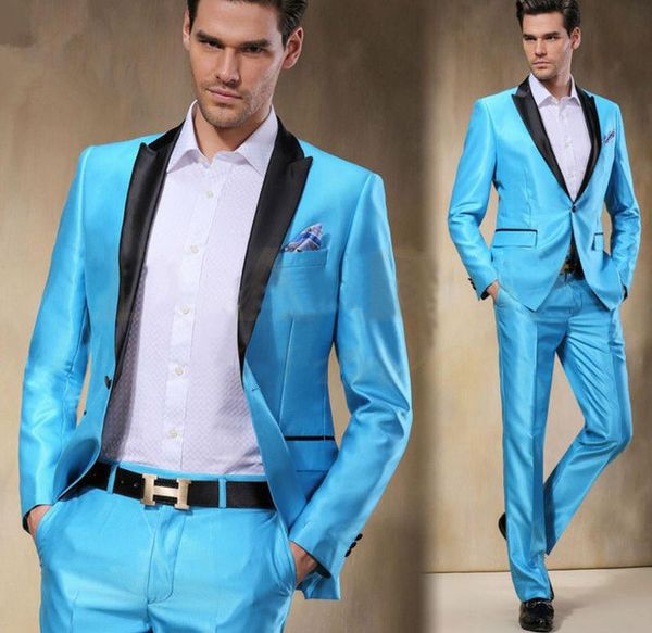 setwelldrees men's suits high-quality sky blue satin tuxedos slim fit 2 pieces mens wedding prom custom made(jacket+pants), Black;gray
setwelldrees men's suits high-quality sky blue satin tuxedos slim fit 2 pieces mens wedding prom custom made(jacket+pants), Black;gray