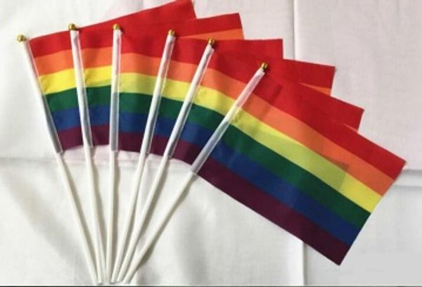 100% polyester 14*21cm lesbian bisexual transgender lgbt peace rainbow gay pride flag for decoration
100% polyester 14*21cm lesbian bisexual transgender lgbt peace rainbow gay pride flag for decoration
