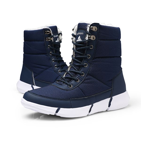 fashion winter boots men waterproof snow shoes with fur warm high boots breathable male mid-calf footwear 2019 new big size, Black
fashion winter boots men waterproof snow shoes with fur warm high boots breathable male mid-calf footwear 2019 new big size, Black