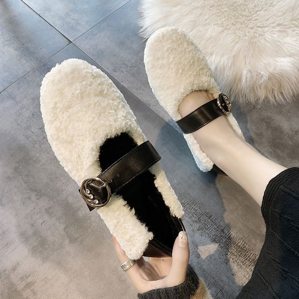 shoes woman 2019 all-match dress flats women buckle strap round toe modis shallow mouth casual female sneakers new nurse cute, Black