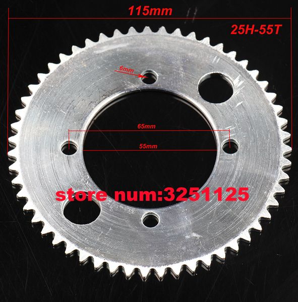 25h 55t 80t tooth sprocket chain wheel 115mm 165mm dia for pocket bike mini atv quad e-scooter bicycle moto bike part
25h 55t 80t tooth sprocket chain wheel 115mm 165mm dia for pocket bike mini atv quad e-scooter bicycle moto bike part