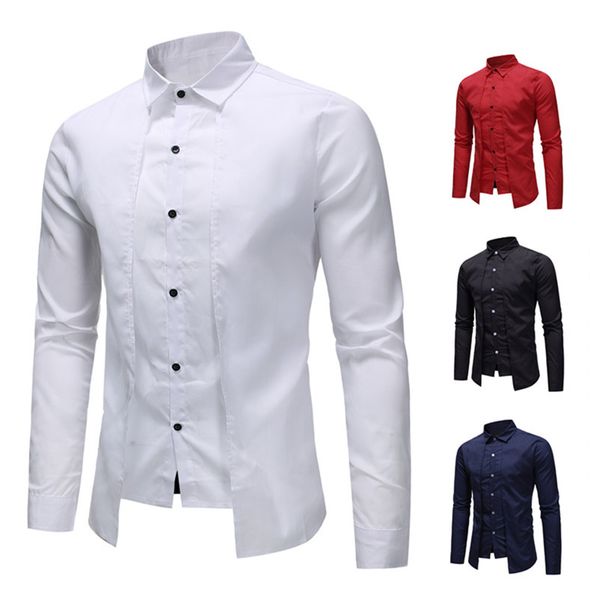 men's daily chinoiserie cotton slim shirt - solid colored basic spread collar black / long sleeve / spring fall, White;black
men's daily chinoiserie cotton slim shirt - solid colored basic spread collar black / long sleeve / spring fall, White;black