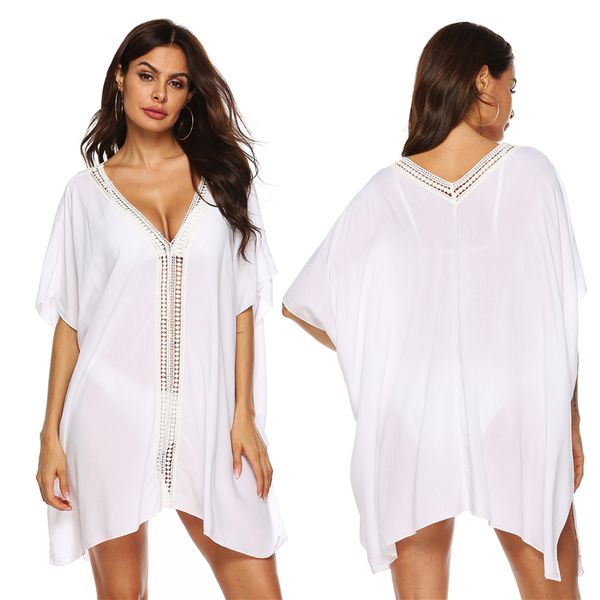deep v beach dress women summer swimsuits cover up white beach tunic vestidos de verano solid beachwear femlae summer dresses, Blue;gray
deep v beach dress women summer swimsuits cover up white beach tunic vestidos de verano solid beachwear femlae summer dresses, Blue;gray