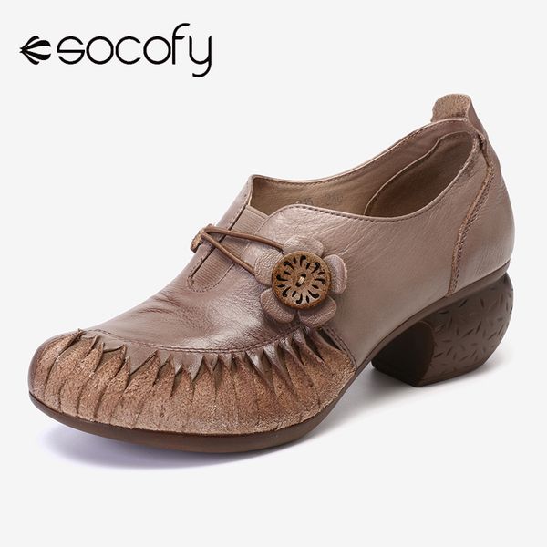 socofy retro splicing florals elastic band genuine leather chunky heels soft pumps shoes women shoes botas mujer 2020, Black
socofy retro splicing florals elastic band genuine leather chunky heels soft pumps shoes women shoes botas mujer 2020, Black