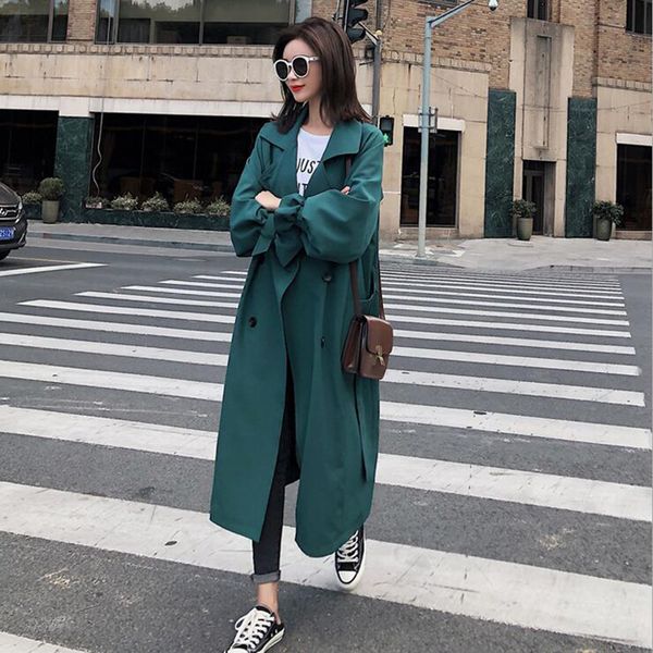 new fashion 2019 autumn casual double breasted simple classic long trench coat green chic female windbreaker trench coat, Tan;black
new fashion 2019 autumn casual double breasted simple classic long trench coat green chic female windbreaker trench coat, Tan;black