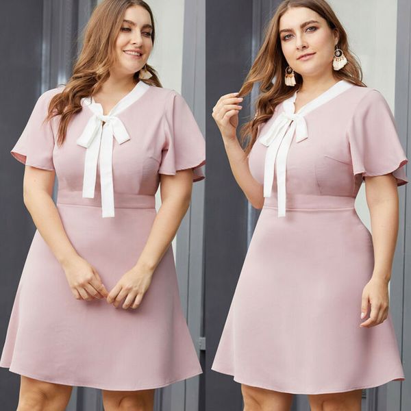 women ladies v neck bowknot mini dress short sleeve party evening summer casual, Black;gray
women ladies v neck bowknot mini dress short sleeve party evening summer casual, Black;gray