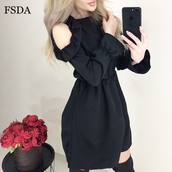 fsda оборками линии с плеча повседневное платье женщины с длинным рукавом осень зима мини сексуальная черный зеленый дамы элегантные платья, Black;gray 
fsda оборками линии с плеча повседневное платье женщины с длинным рукавом осень зима мини сексуальная черный зеленый дамы элегантные платья, Black;gray