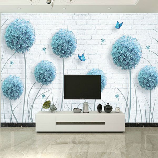 drop shipping modern simple blue dandelion butterfly brick tv sofa background wall home decor flowers wallpaper 3d
drop shipping modern simple blue dandelion butterfly brick tv sofa background wall home decor flowers wallpaper 3d