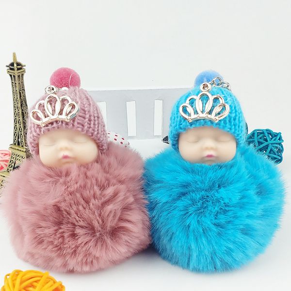 keychains novelty adorable crown sleeping baby pendant fur ball keychain wool plush doll handbag lovely gift, Silver
keychains novelty adorable crown sleeping baby pendant fur ball keychain wool plush doll handbag lovely gift, Silver