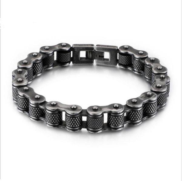 european and american bicycle bracelets titanium steel personality men's motorcycle chain, Black
european and american bicycle bracelets titanium steel personality men's motorcycle chain, Black