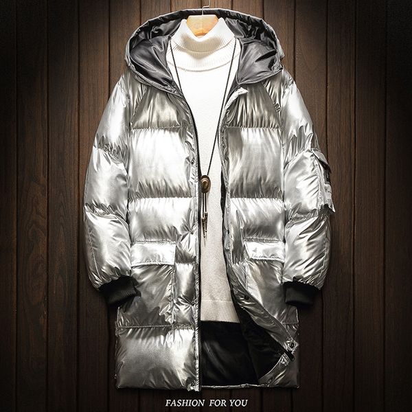 men's winter coat of 2020 men in the new long the shiny silver handsome thickening trend cotton-padded clothes cotton clothing, Black
men's winter coat of 2020 men in the new long the shiny silver handsome thickening trend cotton-padded clothes cotton clothing, Black