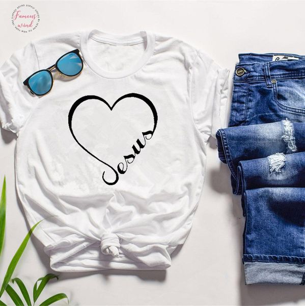 love heart jesus faith t shirt women short sleeve funny christian graphic tshirt women funny tee shirt slim polyester clothes, White
love heart jesus faith t shirt women short sleeve funny christian graphic tshirt women funny tee shirt slim polyester clothes, White