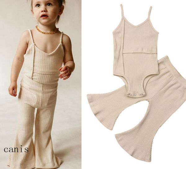 2020 baby summer clothing newborn baby girl solid sleeveless romper long bell pants bottoms outfits ribbed clothes sets 0-3y, White
2020 baby summer clothing newborn baby girl solid sleeveless romper long bell pants bottoms outfits ribbed clothes sets 0-3y, White
