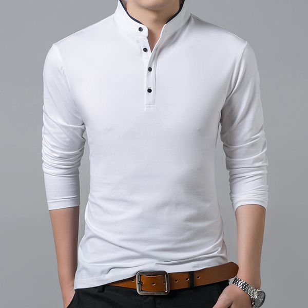 2020 new t-shirt men casual cotton full sleeve tshirt men solid color t-shirts &tees mandarin collar long slim shirt, White;black
2020 new t-shirt men casual cotton full sleeve tshirt men solid color t-shirts &tees mandarin collar long slim shirt, White;black