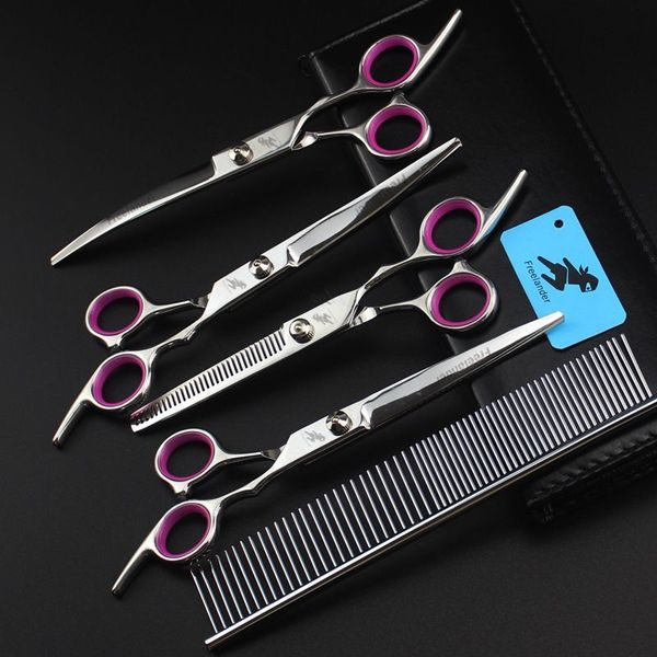 with leather case high-grade ander 7.0 inch 62hrc hardness 4cr stainless steel 4 hair scissors kit + comb
with leather case high-grade ander 7.0 inch 62hrc hardness 4cr stainless steel 4 hair scissors kit + comb