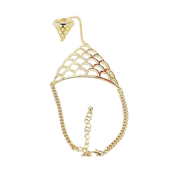 chic women hand harness bracelet slave chain link finger bangle jewelry, Golden;silver
chic women hand harness bracelet slave chain link finger bangle jewelry, Golden;silver