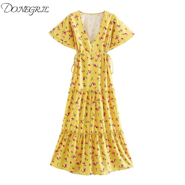 2020 new summer women vintage dress floral print short sleeve ruffles deep v-neck dresses female elegant street dress vestido, Black;gray
2020 new summer women vintage dress floral print short sleeve ruffles deep v-neck dresses female elegant street dress vestido, Black;gray
