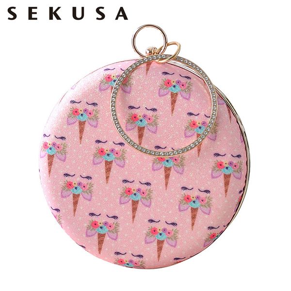 sekusa women bag round printed evening bags diamonds metal small bridal handbags party clutches
sekusa women bag round printed evening bags diamonds metal small bridal handbags party clutches