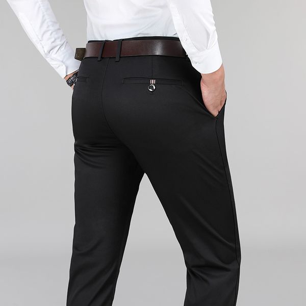 solid loose straight men's casual pants long trousers high waist pants men plus size cotton pantolon, Black
solid loose straight men's casual pants long trousers high waist pants men plus size cotton pantolon, Black