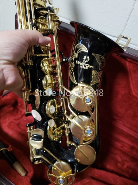 

Высокое качество Янагисава A-990 Alto Eb Tone E Flat Саксофон Black Nickel Plated Sax Музыкальный инст